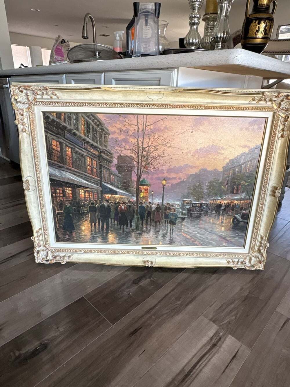 Thomas Kinkade Boulevard Lights, Paris 24x36 City Impressions I Studio Proof Can